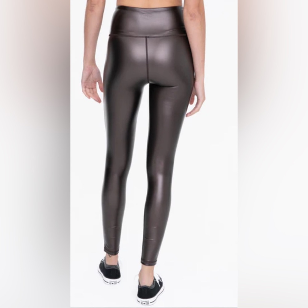 Koral Metallic Leggings - Shiny Brown